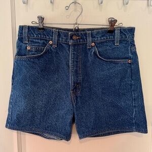 Vintage Orange Tab Levi Denim Shorts 5 pocket Jeans Jorts 32 waist unisex